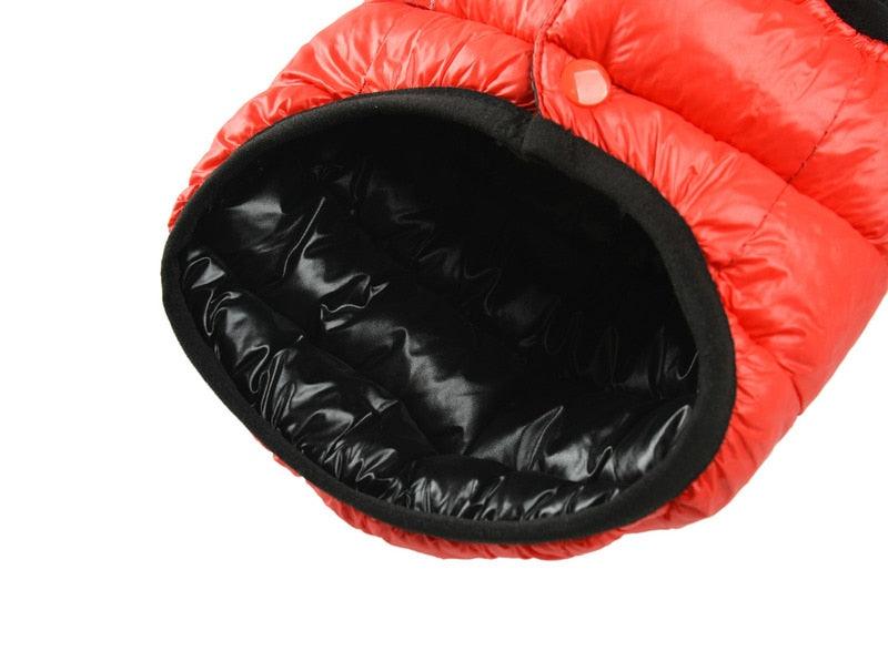 Colete de frio para Cachorros - Dupla face e Impermeável - Vermelho e Azul