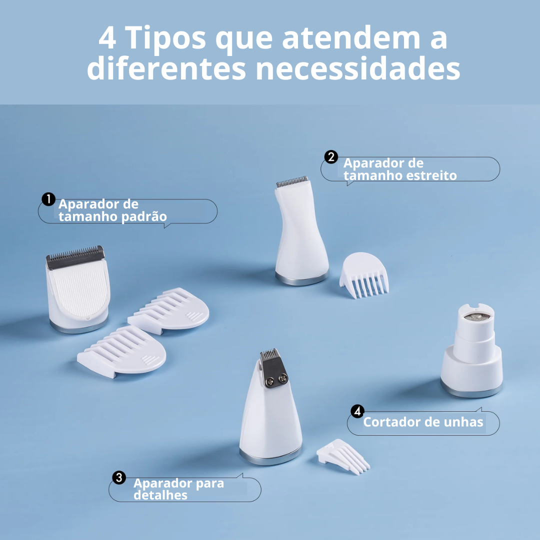 PawTrim 4 em 1 - Kit Completo de Corte para Pets