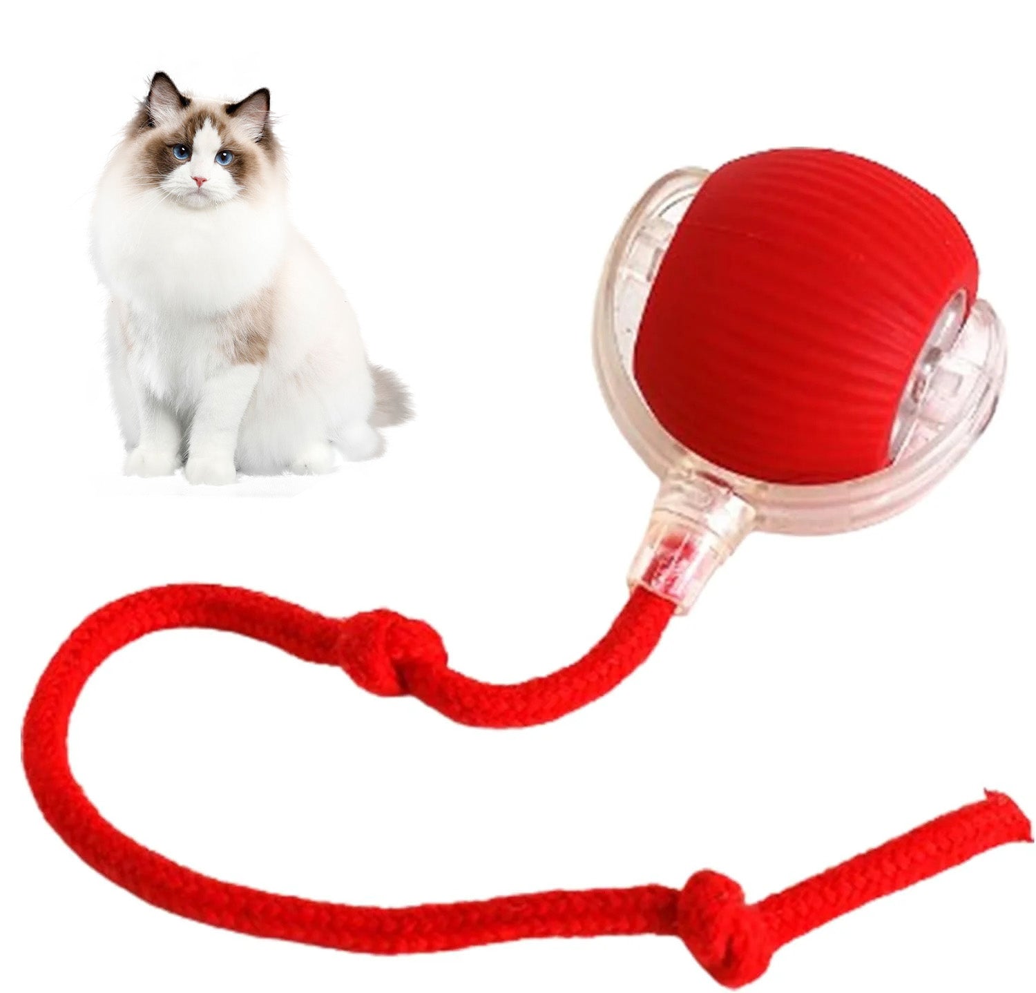 Brinquedo Bola Giratória Inteligente com Corda para Pet