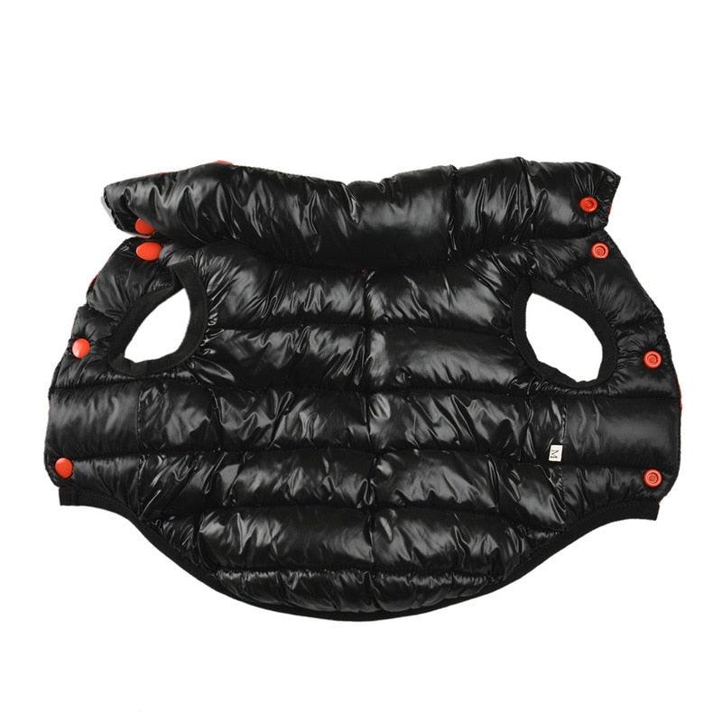 Colete de frio para Cachorros - Dupla face e Impermeável - Vermelho e Azul