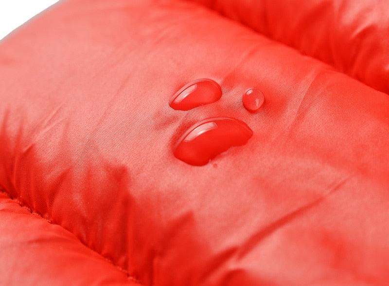 Colete de frio para Cachorros - Dupla face e Impermeável - Vermelho e Azul